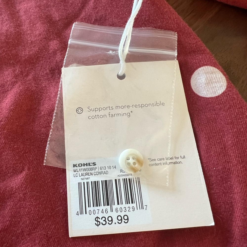 Lauren Conrad Women's Polka Dot Blouse, NWT, Size Medium - Picture 4 of 4